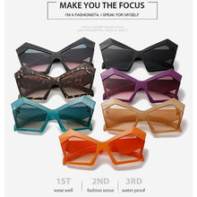 Load image into Gallery viewer, Oversized Square Cateye Polarized Sunglasses Big Trendy Style Fashionable Personality Big Frame Sunglasses New Fashionable & Popular Street Style Sunglasses For Women