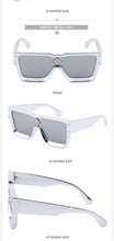 将图片加载到图库查看器,Oversized Square Rimless Shades UV400 Shape Sunglasses For Women New Fashionable New Big Frame Sun Glasses for Female New Latest Attractive Large Flat Top Eyewear For Unisex