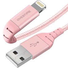 Load image into Gallery viewer, Overtime Apple MFi Certified iPhone Charger 6ft Long Nylon Braided Lightning Cable