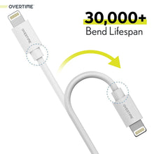 将图片加载到图库查看器,Overtime Apple MFI Certified Lightning to USB Cable, iPhone Charger and Sync Cable 4Ft White