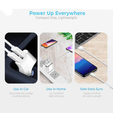 Load image into Gallery viewer, Overtime Dual iPhone Car Charger Set