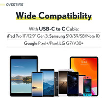 Load image into Gallery viewer, Overtime Extra Long 10ft USB C to USB C Charging Cord