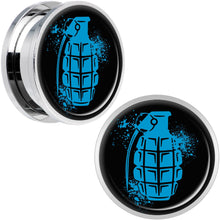 Load image into Gallery viewer, Blue Grenade Steel Screw Fit Plug Set 20mm