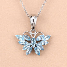 Load image into Gallery viewer, 1.76 Carat Genuine Swiss Blue Topaz .925 Sterling Silver Pendant