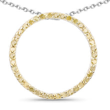 Load image into Gallery viewer, 0.30 Carat Genuine Diamond Yellow .925 Sterling Silver Pendant