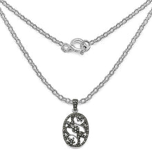 Load image into Gallery viewer, 0.28 Carat Genuine Black Diamond .925 Sterling Silver Pandent