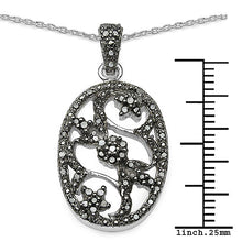 Load image into Gallery viewer, 0.28 Carat Genuine Black Diamond .925 Sterling Silver Pandent