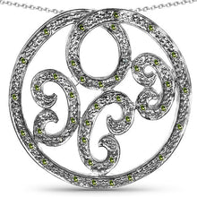 Load image into Gallery viewer, 0.22 Carat Genuine Green Diamond .925 Sterling Silver Pendant
