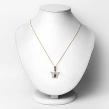 Load image into Gallery viewer, 0.92 Carat Genuine Blue Sapphire and White Zircon .925 Sterling Silver Pendant