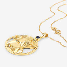 将图片加载到图库查看器,0.27 Carat Genuine Blue Sapphire .925 Sterling Silver Pendant