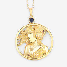 将图片加载到图库查看器,0.27 Carat Genuine Blue Sapphire .925 Sterling Silver Pendant