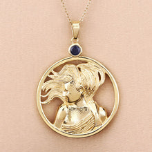 将图片加载到图库查看器,0.27 Carat Genuine Blue Sapphire .925 Sterling Silver Pendant