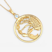 Load image into Gallery viewer, 0.32 Carat Genuine Blue Topaz .925 Sterling Silver Pendant