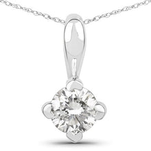 Load image into Gallery viewer, 0.33 Carat Genuine Lab Grown Diamond 14K White Gold Pendant