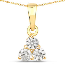 Load image into Gallery viewer, 0.33 Carat Genuine Lab Grown Diamond 14K Yellow Gold Pendant