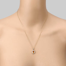 Load image into Gallery viewer, 1.78 Carat Genuine Yellow Sapphire and White Diamond 14K Yellow Gold Pendant