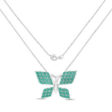 Load image into Gallery viewer, 3.12 Carat Genuine Emerald .925 Sterling Silver Pendant