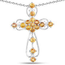 Load image into Gallery viewer, 2.24 Carat Genuine Yellow Sapphire .925 Sterling Silver Pendant