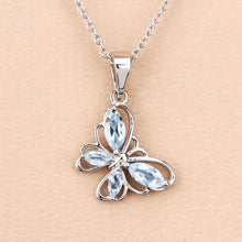 Load image into Gallery viewer, 0.78 Carat Genuine Blue Topaz .925 Sterling Silver Pendant