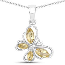 Load image into Gallery viewer, 0.62 Carat Genuine Citrine .925 Sterling Silver Pendant