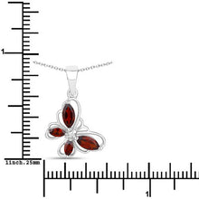 Load image into Gallery viewer, 0.80 Carat Genuine Garnet .925 Sterling Silver Pendant