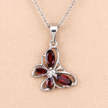 Load image into Gallery viewer, 0.80 Carat Genuine Garnet .925 Sterling Silver Pendant