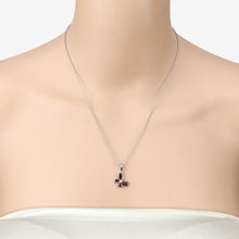 Load image into Gallery viewer, 0.80 Carat Genuine Garnet .925 Sterling Silver Pendant