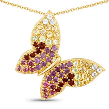 Load image into Gallery viewer, 1.62 Carat Genuine Multi Stones .925 Sterling Silver Pendant