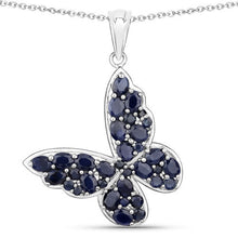 Load image into Gallery viewer, 4.36 Carat Genuine Blue Sapphire .925 Sterling Silver Pendant