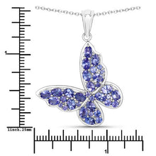Load image into Gallery viewer, 3.78 Carat Genuine Tanzanite .925 Sterling Silver Pendant