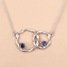Load image into Gallery viewer, 0.70 Carat Genuine Blue Sapphire .925 Sterling Silver Pendant