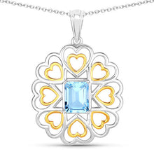 Load image into Gallery viewer, 2.60 Carat Genuine Blue Topaz .925 Sterling Silver Pendant