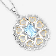 Load image into Gallery viewer, 2.60 Carat Genuine Blue Topaz .925 Sterling Silver Pendant