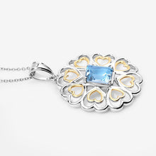 Load image into Gallery viewer, 2.60 Carat Genuine Blue Topaz .925 Sterling Silver Pendant