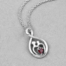 Load image into Gallery viewer, 0.14 Carat Genuine Garnet .925 Sterling Silver Pendant