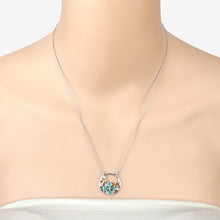 Load image into Gallery viewer, 1.35 Carat Genuine Emerald and White Topaz .925 Sterling Silver Pendant