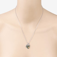 Load image into Gallery viewer, 0.24 Carat Genuine Emerald .925 Sterling Silver Pendant