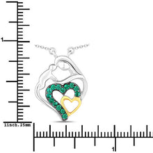 Load image into Gallery viewer, 0.24 Carat Genuine Emerald .925 Sterling Silver Pendant