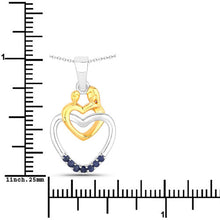 Load image into Gallery viewer, 0.14 Carat Genuine Blue Sapphire .925 Sterling Silver Pendant