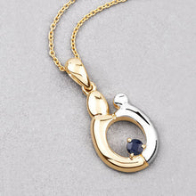 Load image into Gallery viewer, 0.19 Carat Genuine Blue Sapphire .925 Sterling Silver Pendant