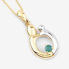 Load image into Gallery viewer, 0.17 Carat Genuine Emerald .925 Sterling Silver Pendant