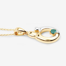 Load image into Gallery viewer, 0.17 Carat Genuine Emerald .925 Sterling Silver Pendant