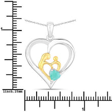 Load image into Gallery viewer, 0.45 Carat Genuine Emerald .925 Sterling Silver Pendant