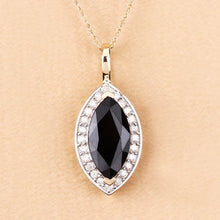 Load image into Gallery viewer, 2.29 Carat Genuine Blue Sapphire and White Diamond 10K Yellow Gold Pendant