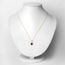 Load image into Gallery viewer, 1.49 Carat Genuine Ruby and White Diamond 14K Yellow Gold Pendant