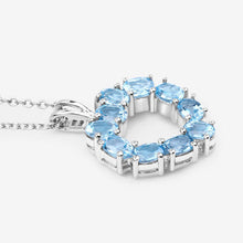 Load image into Gallery viewer, 1.90 Carat Genuine Swiss Blue Topaz .925 Sterling Silver Pendant