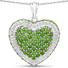 Load image into Gallery viewer, 4.62 Carat Genuine Chrome Diopside .925 Sterling Silver Pendant