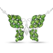 Load image into Gallery viewer, 4.88 Carat Genuine Chrome Diopside and White Topaz .925 Sterling Silver Pendant