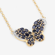 Load image into Gallery viewer, 3.83 Carat Genuine Blue Sapphire and White Zircon .925 Sterling Silver Pendant