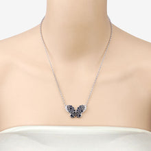 Load image into Gallery viewer, 3.83 Carat Genuine Blue Sapphire and White Zircon .925 Sterling Silver Pendant